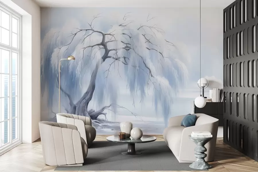 Fototapeta Bujne, pomalowane drzewo w05179