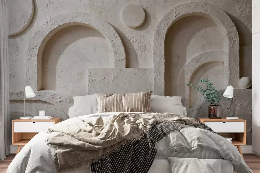 Fototapeta Geometria wolumetryczna wykonana z betonu w05186