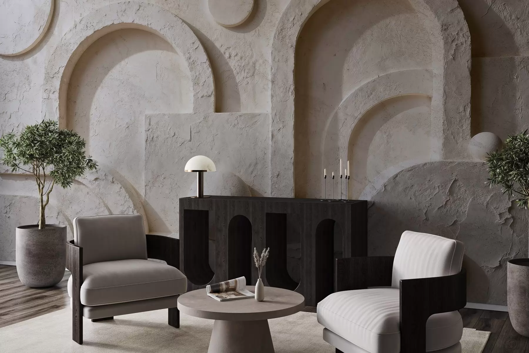 Fototapeta Geometria wolumetryczna wykonana z betonu w05186