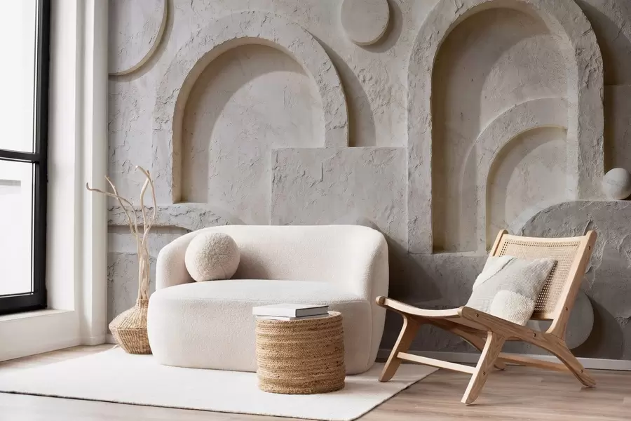 Fototapeta Geometria wolumetryczna wykonana z betonu w05186