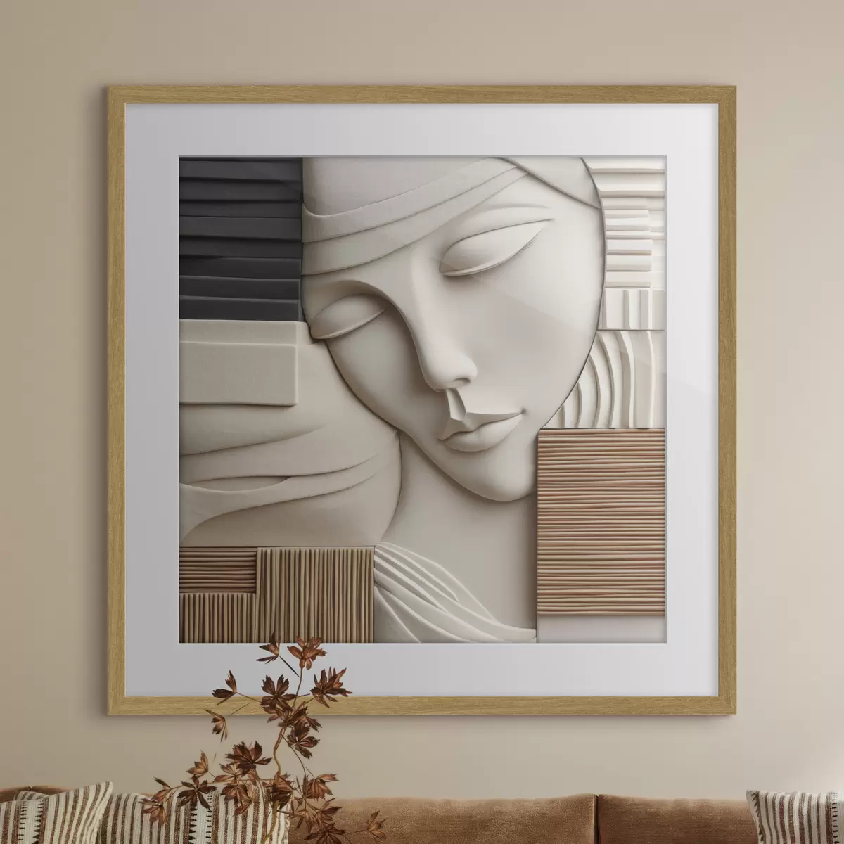 Plakat Abstrakcyjny portret f47709