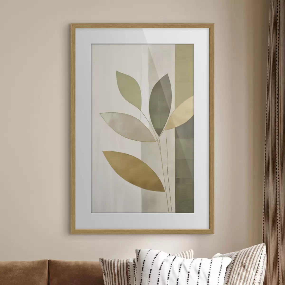 Plakat Abstrakcja z liśćmi f47713