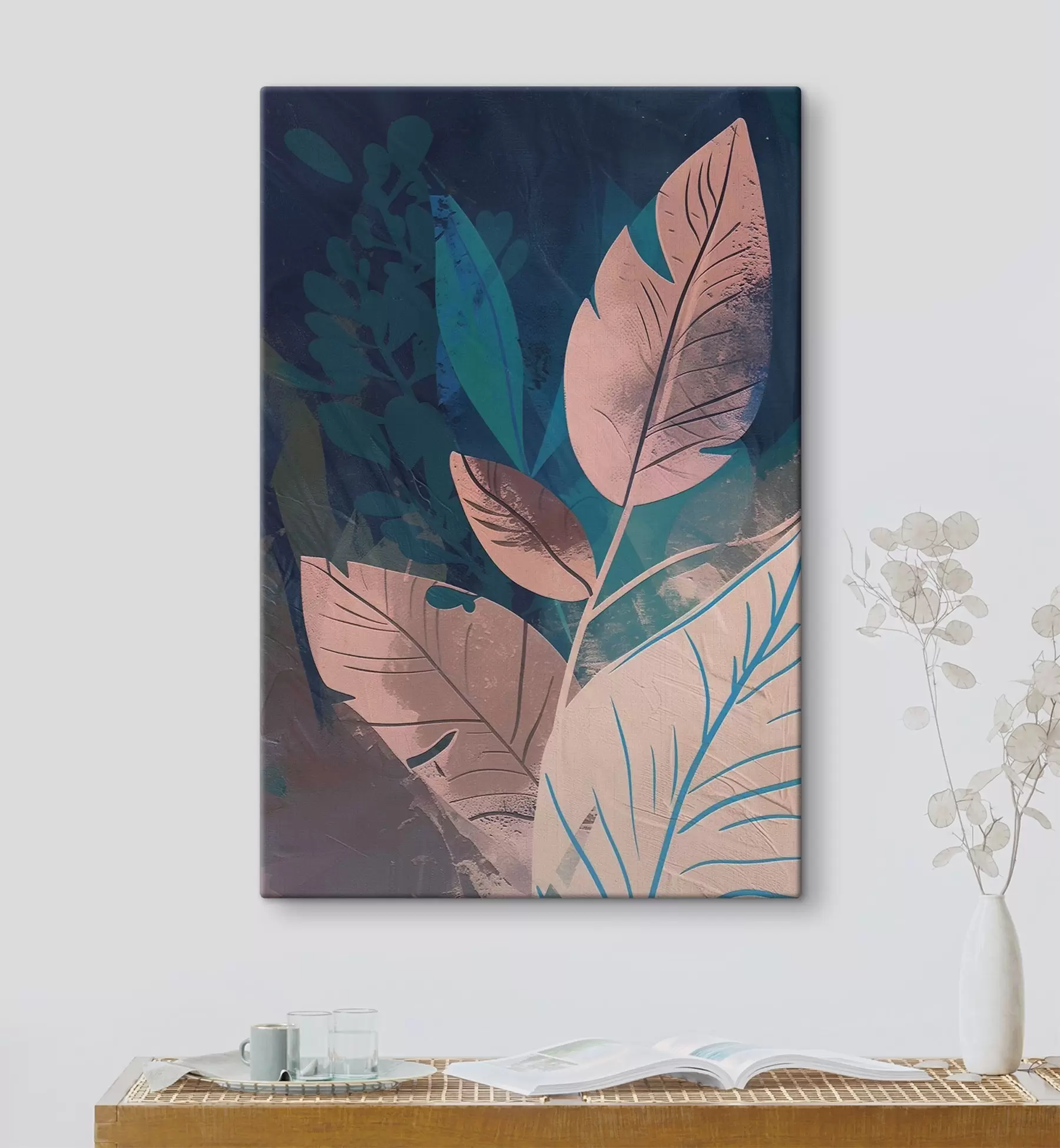 Obraz Gałęzie i liście, abstrakcja s47749