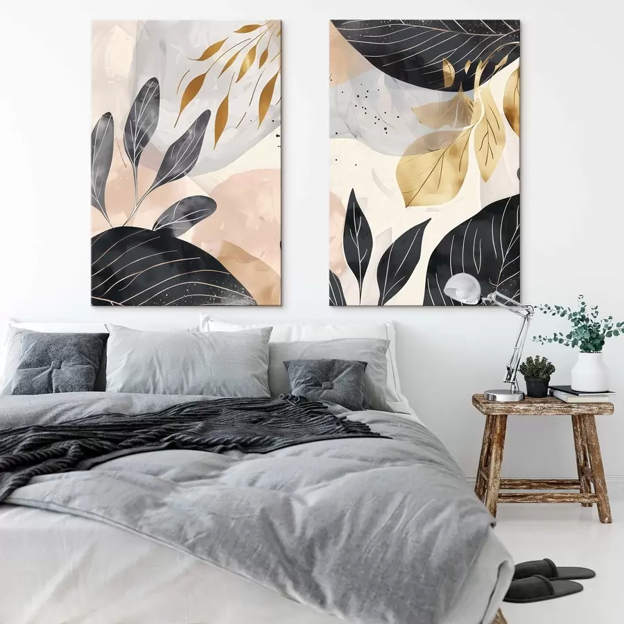 Obraz Abstrakcyjne gałęzie i liście m01300