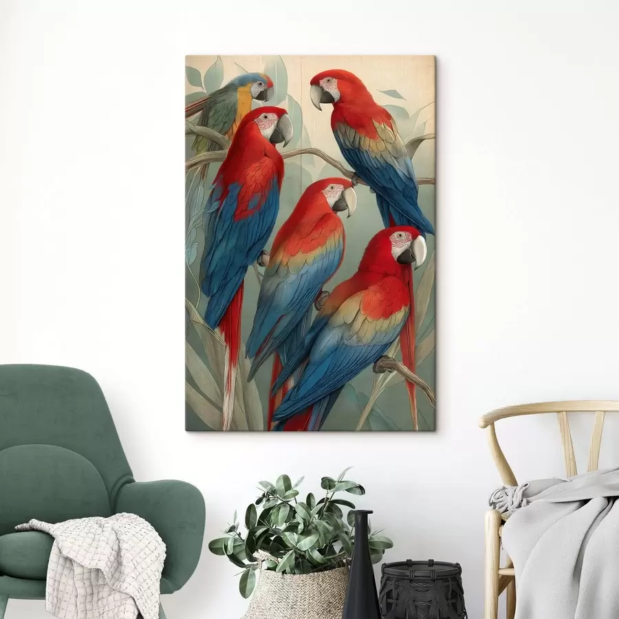 Obraz Papugi vintage s47729