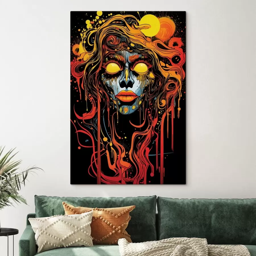 Obraz Jasny abstrakcyjny portret s47738