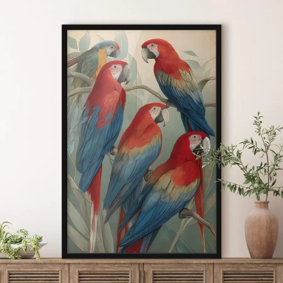 Fototapeta Papugi vintage f47729