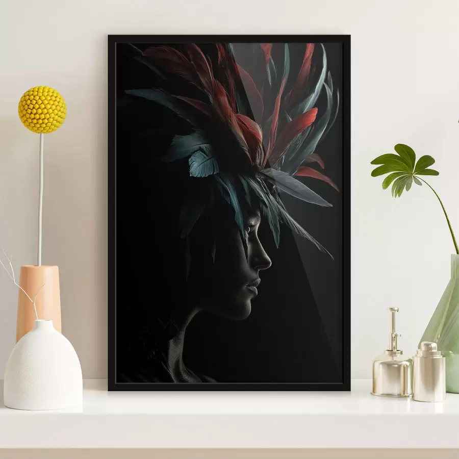 Fototapeta Portret z piórami f47735