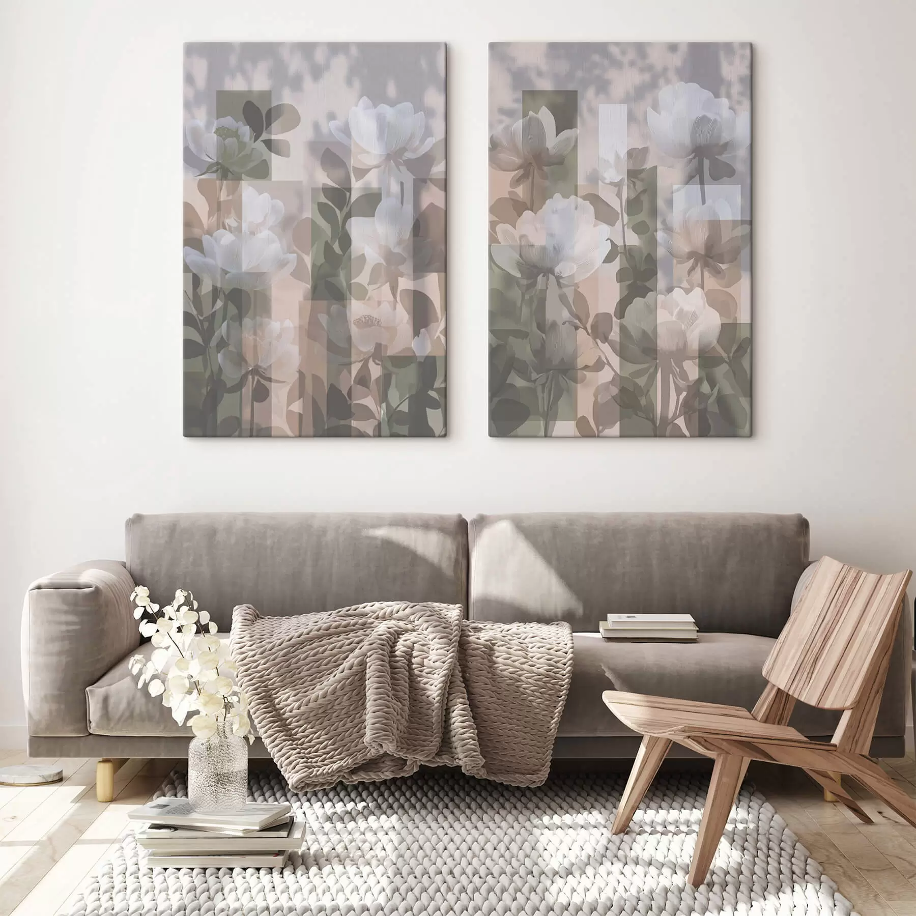 Obraz Abstrakcja z kwiatami m01268