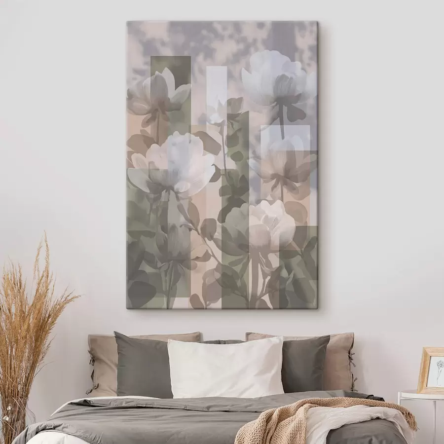 Obraz Abstrakcja z kwiatami s47661