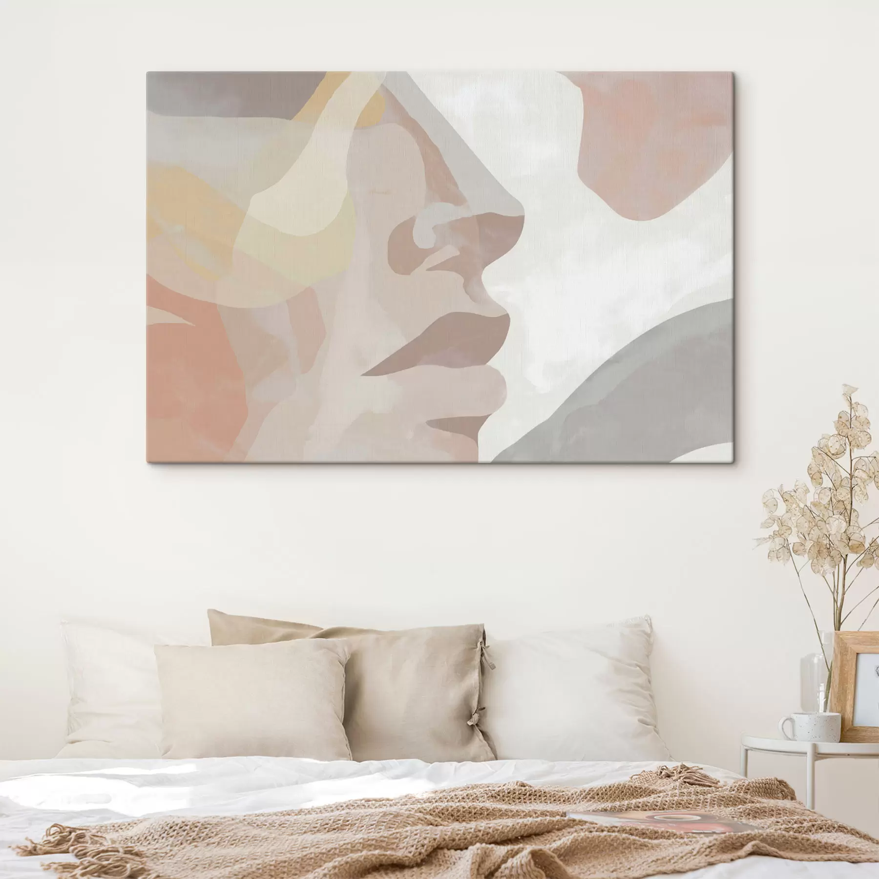 Obraz Abstrakcyjna minimalistyczna twarz s47774