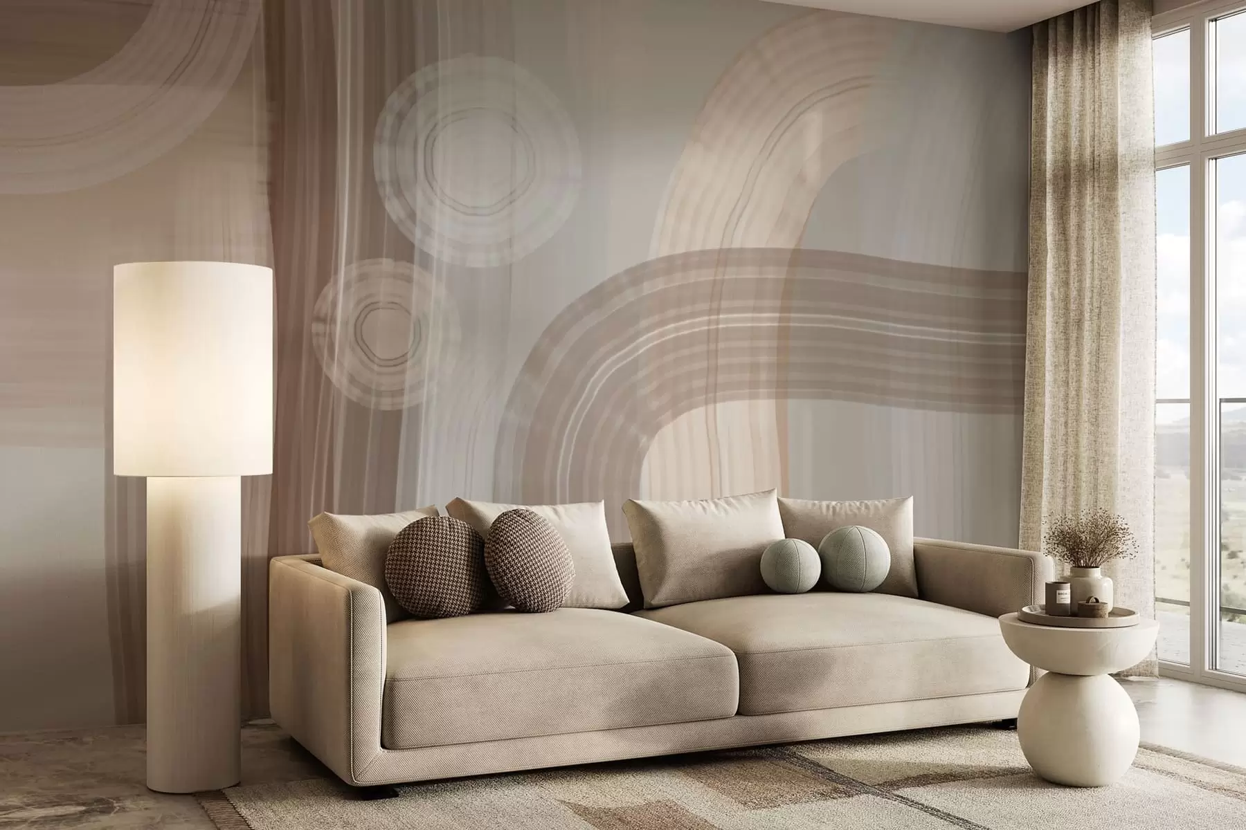 Fototapeta nowoczesna abstrakcja szerokie pociągnięcia pędzla w04876