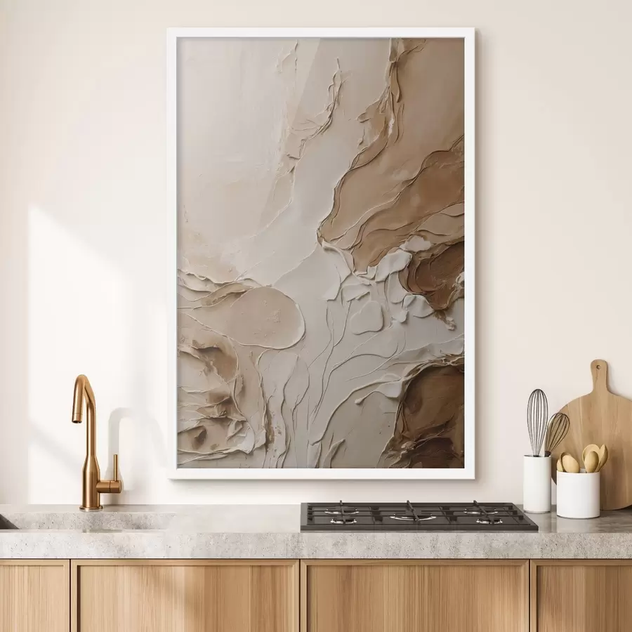 Fototapeta Beżowe pociągnięcia o gładkich liniach f47274