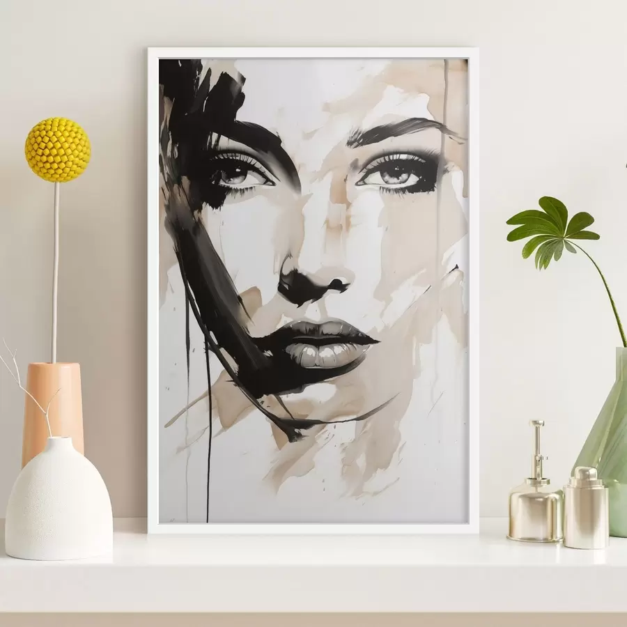 Fototapeta Abstrakcyjny portret kobiety w jasnych barwach f47290