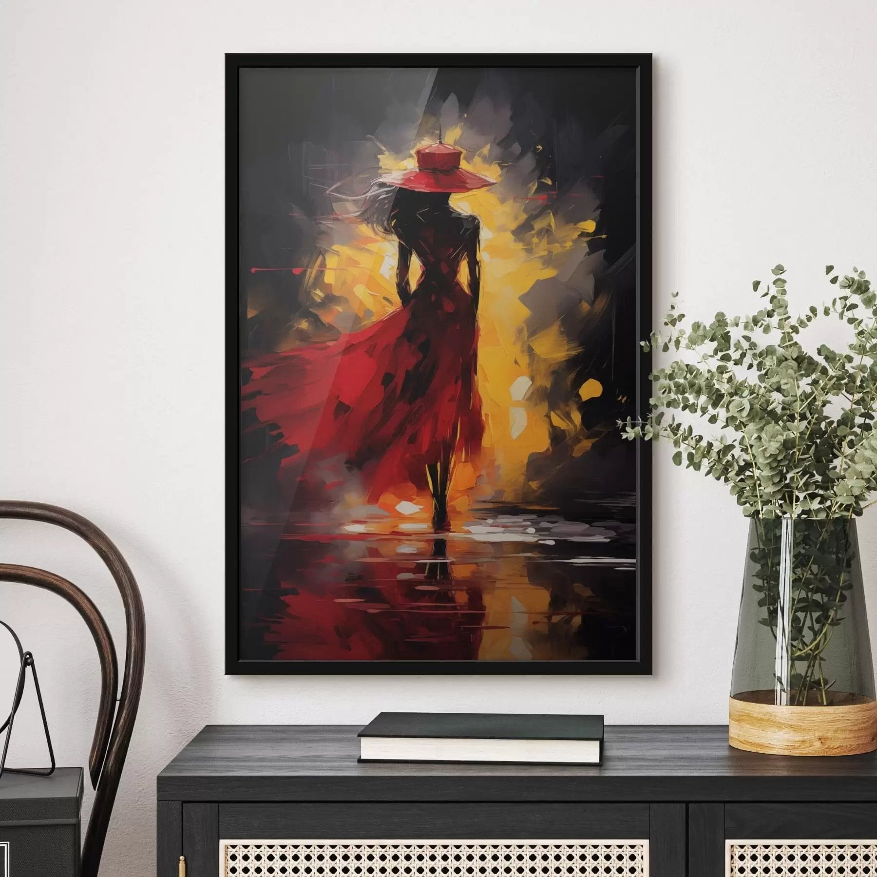 Fototapeta Postać w czerwonym kolorze w jasnym świetle f47318