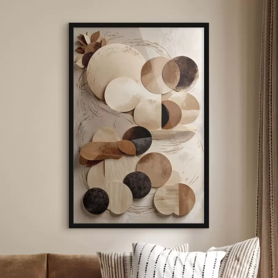 Fototapeta Kompozycja okrągłych kształtów w ciepłych odcieniach f47751