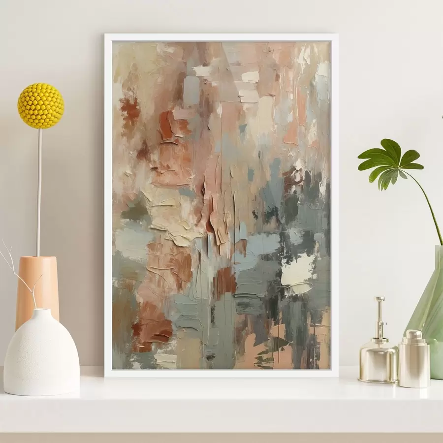 Fototapeta Teksturowane pociągnięcia pędzlem w mieszanych odcieniach pasteli f47754