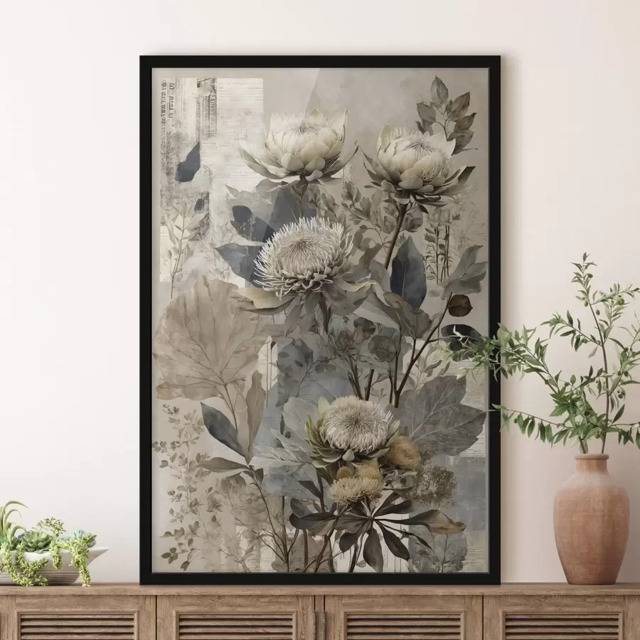 Fototapeta Kompozycja botaniczna w stonowanej palecie barw f47755