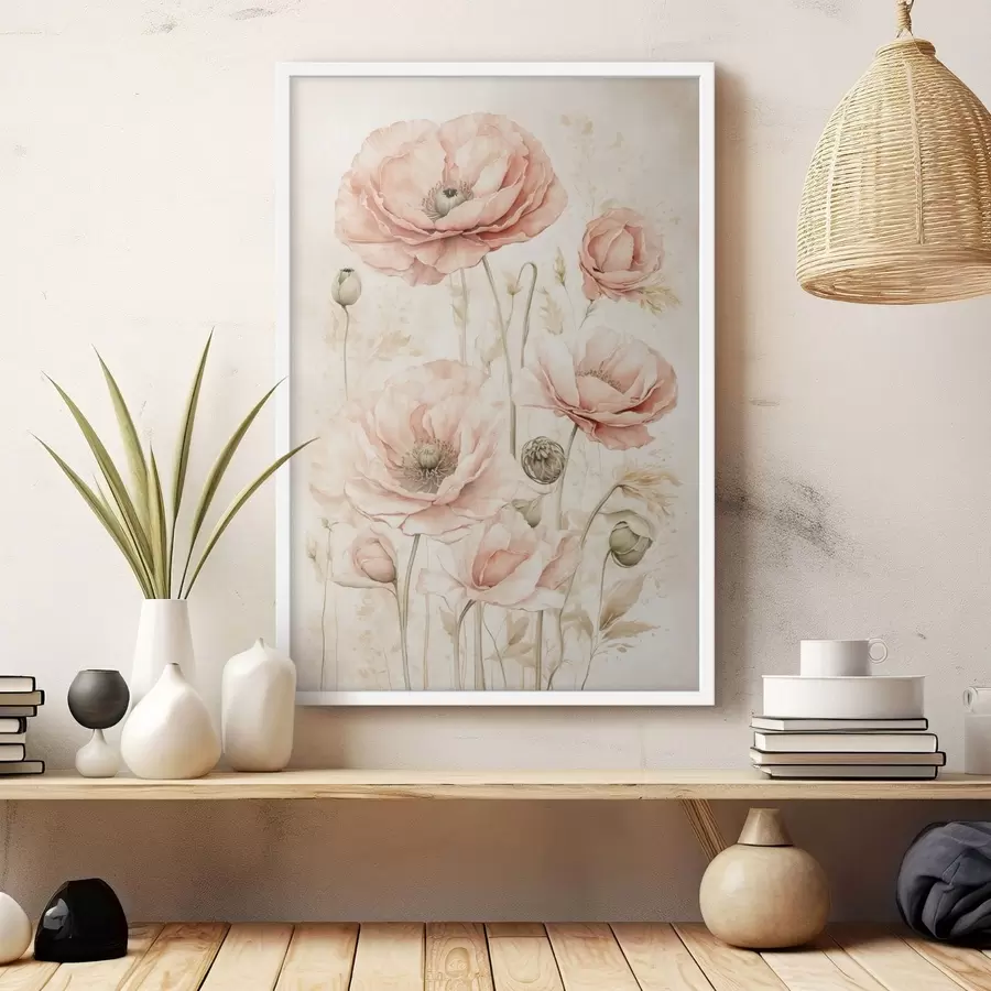 Fototapeta Delikatne kwiaty w jasnoróżowych odcieniach f47756