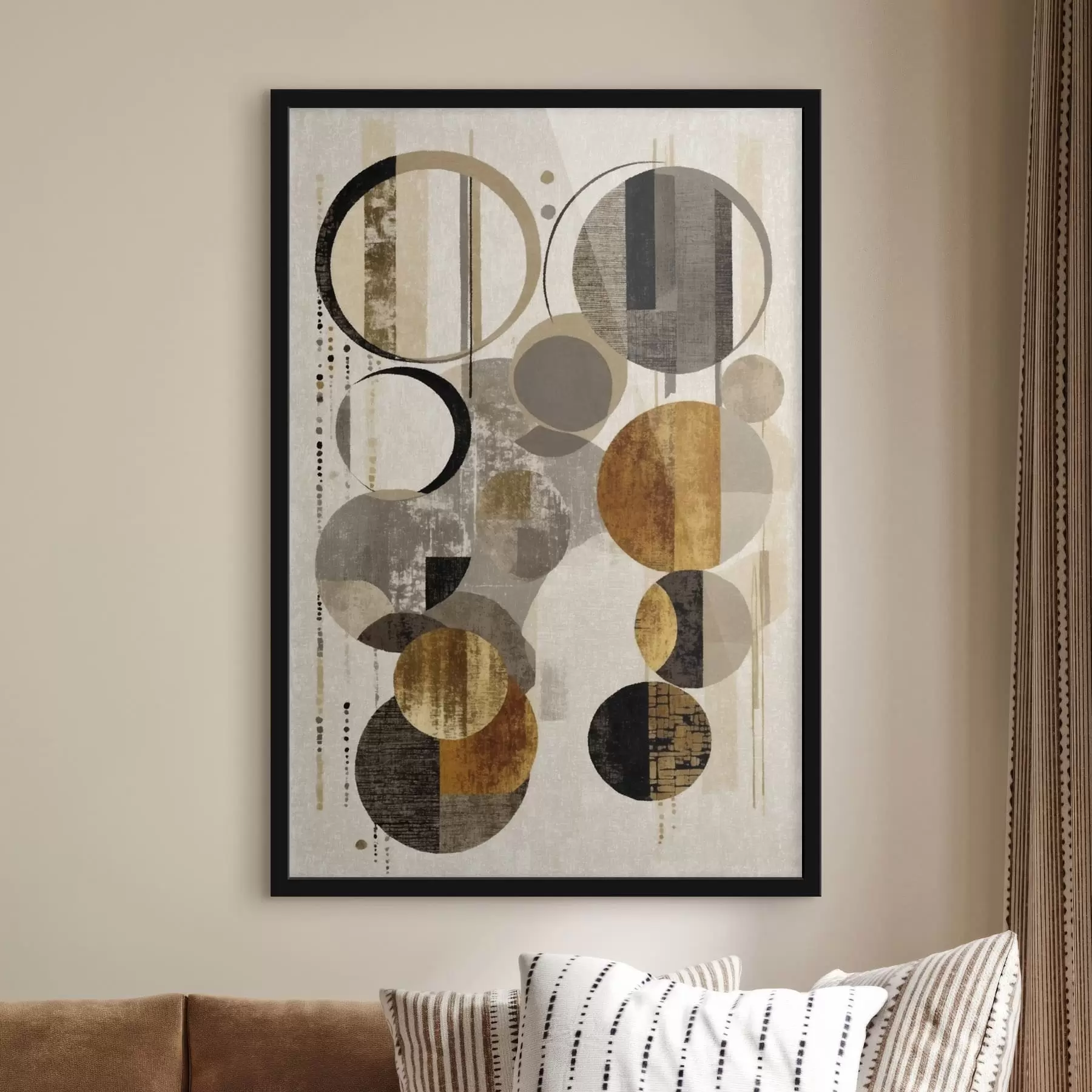 Fototapeta Abstrakcyjne koła w ciepłych i neutralnych odcieniach f47766