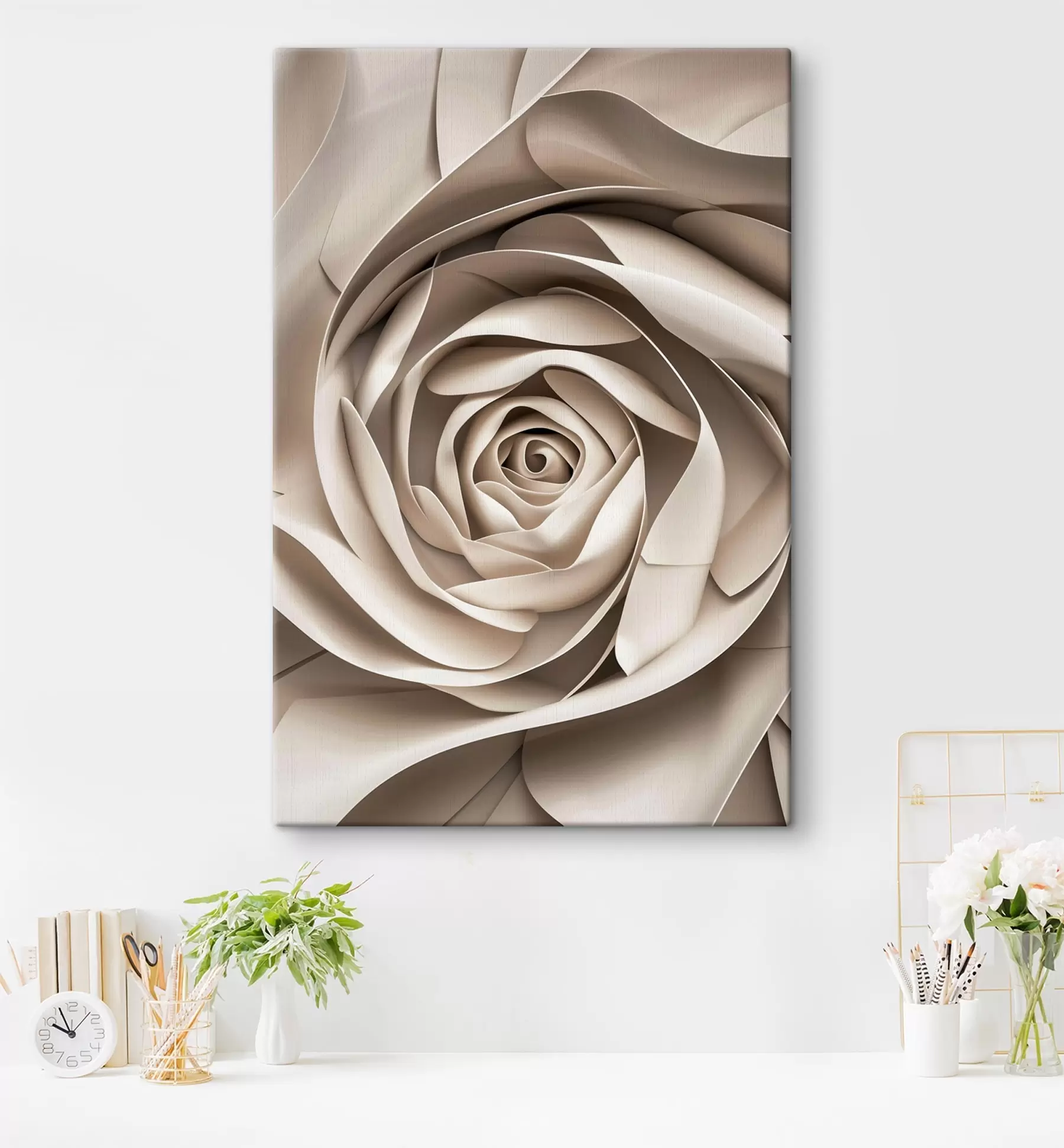 Obraz Duża abstrakcyjna róża s47825