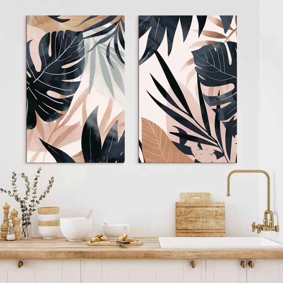 Fototapeta Różnorodność tropikalnych liści m01311