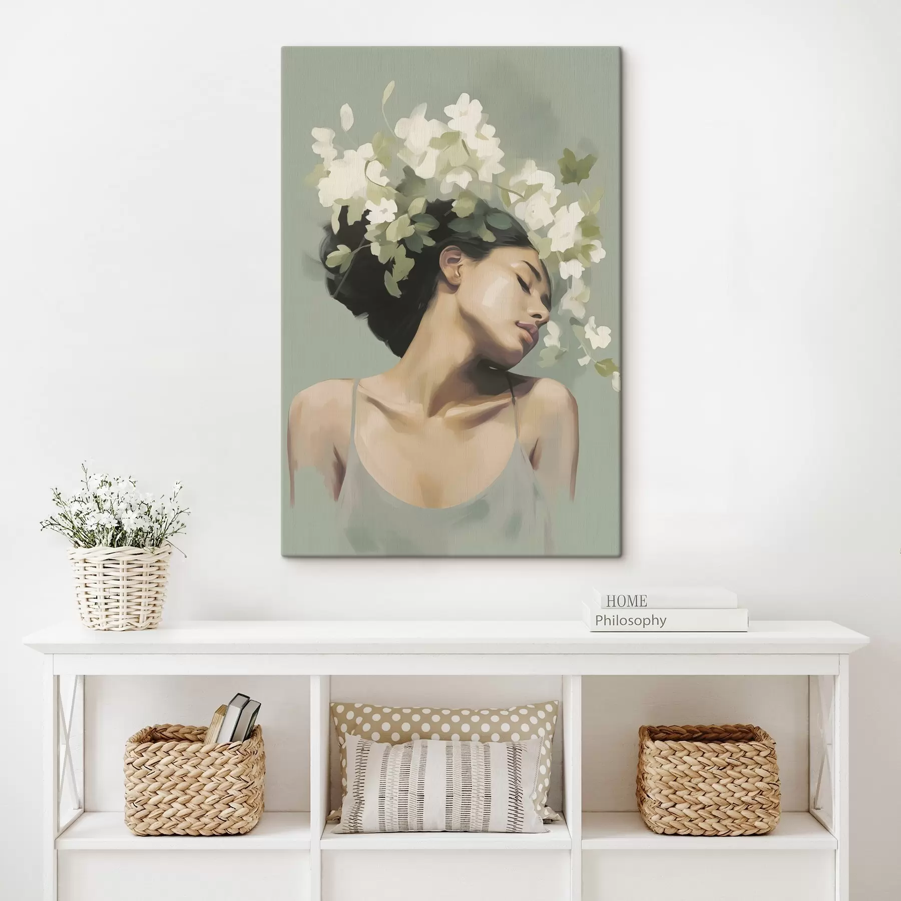 Obraz Dziewczyna w wieńcu z kwiatów s47806