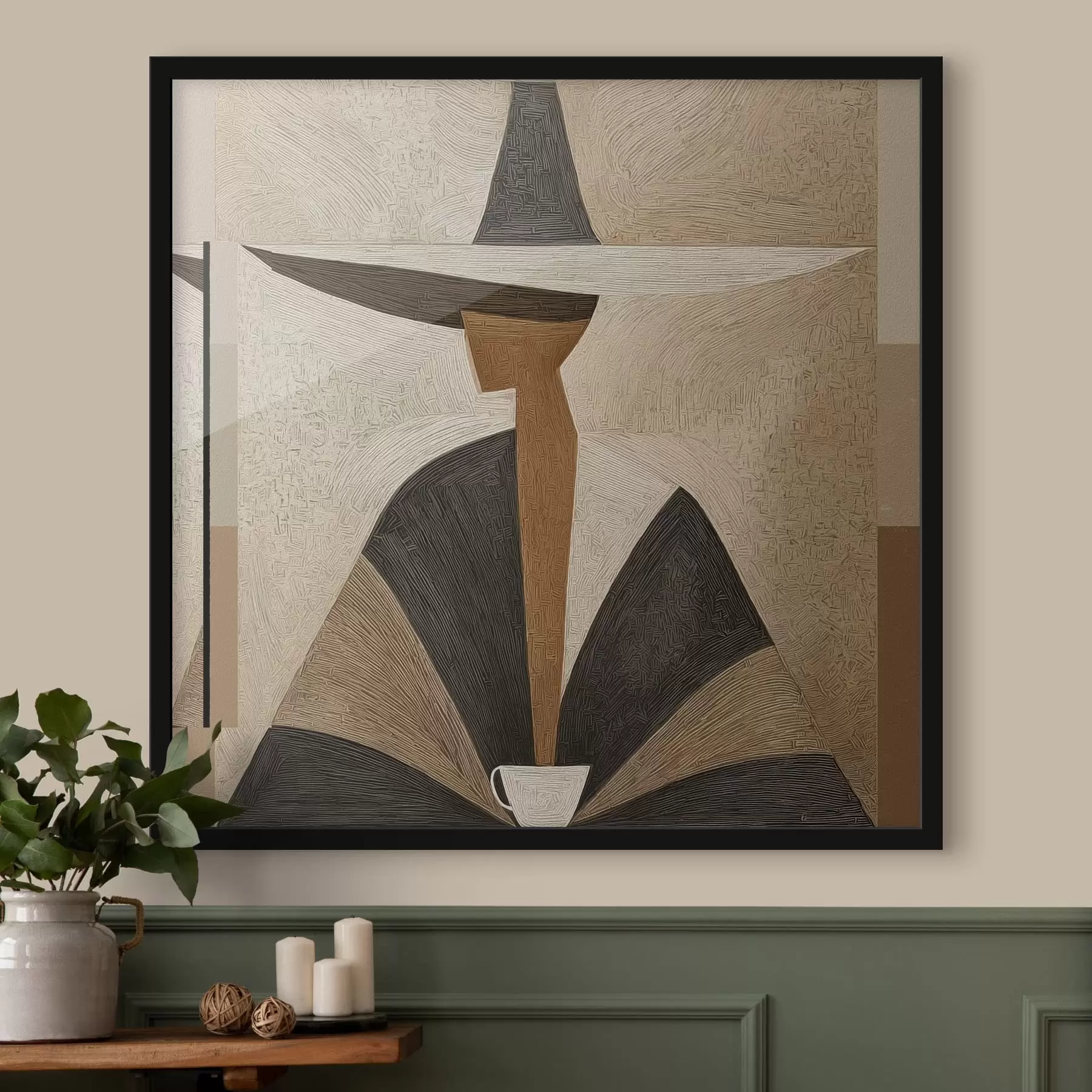 Fototapeta Abstrakcyjny portret w kapeluszu f47842