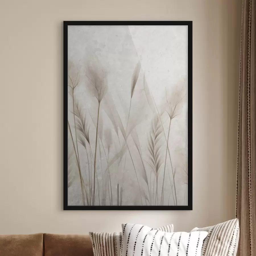 Fototapeta Delikatna trawa na postarzanym tle f47853