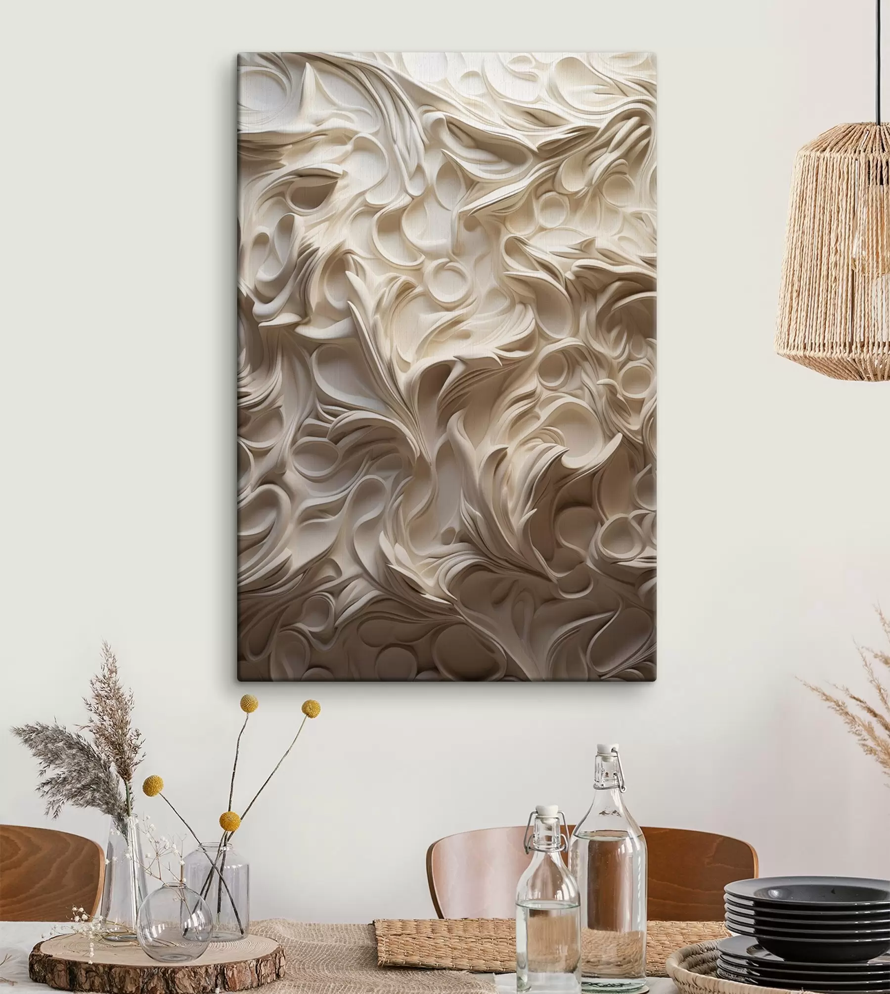 Obraz Piękne wzory, imitacja rzeźby s47902