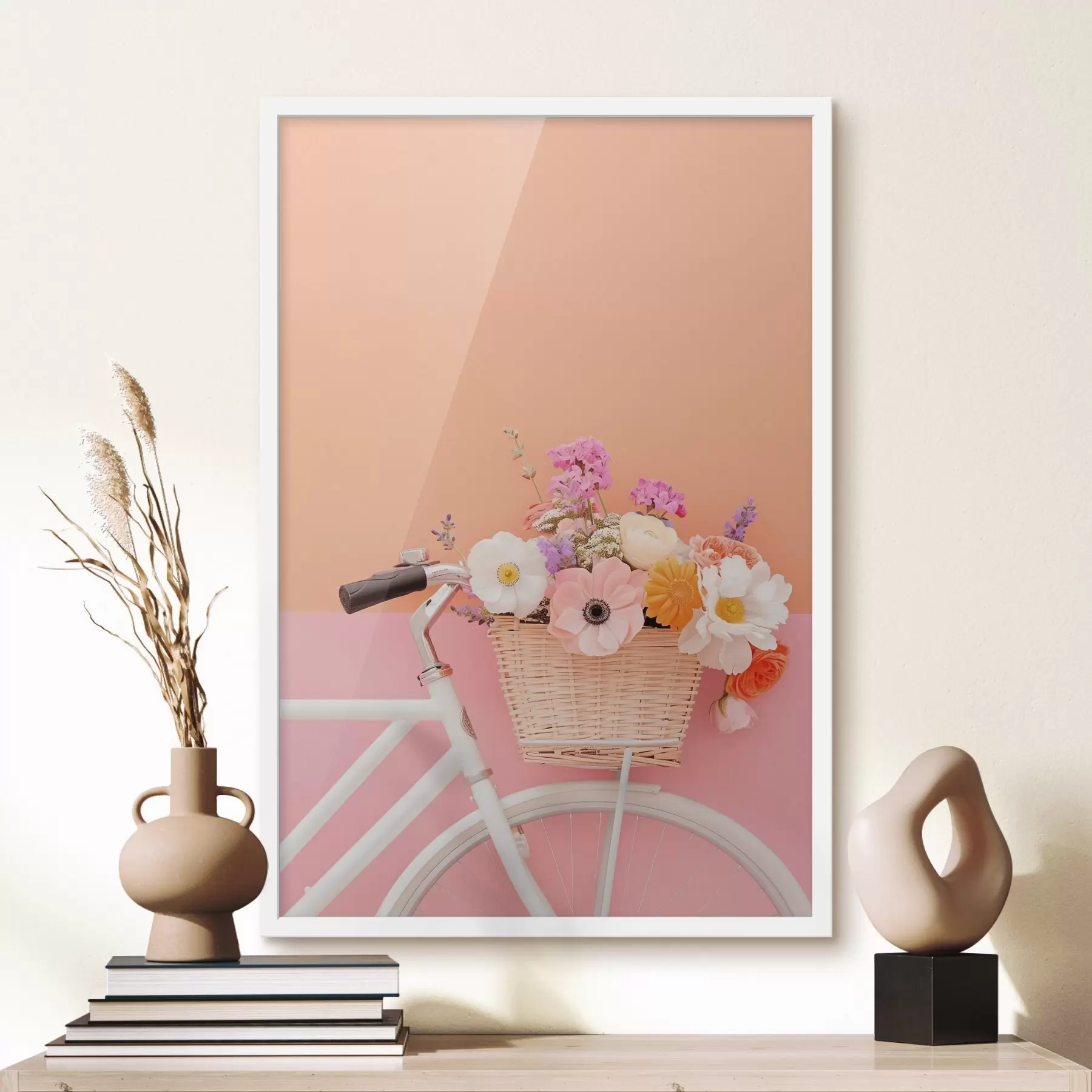 Fototapeta Kosz na kwiaty w stylu prowansalskim, rower f47895