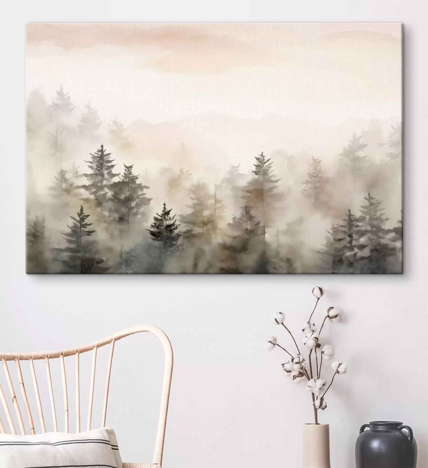 Obraz Akwarelowy las, imitacja s47885