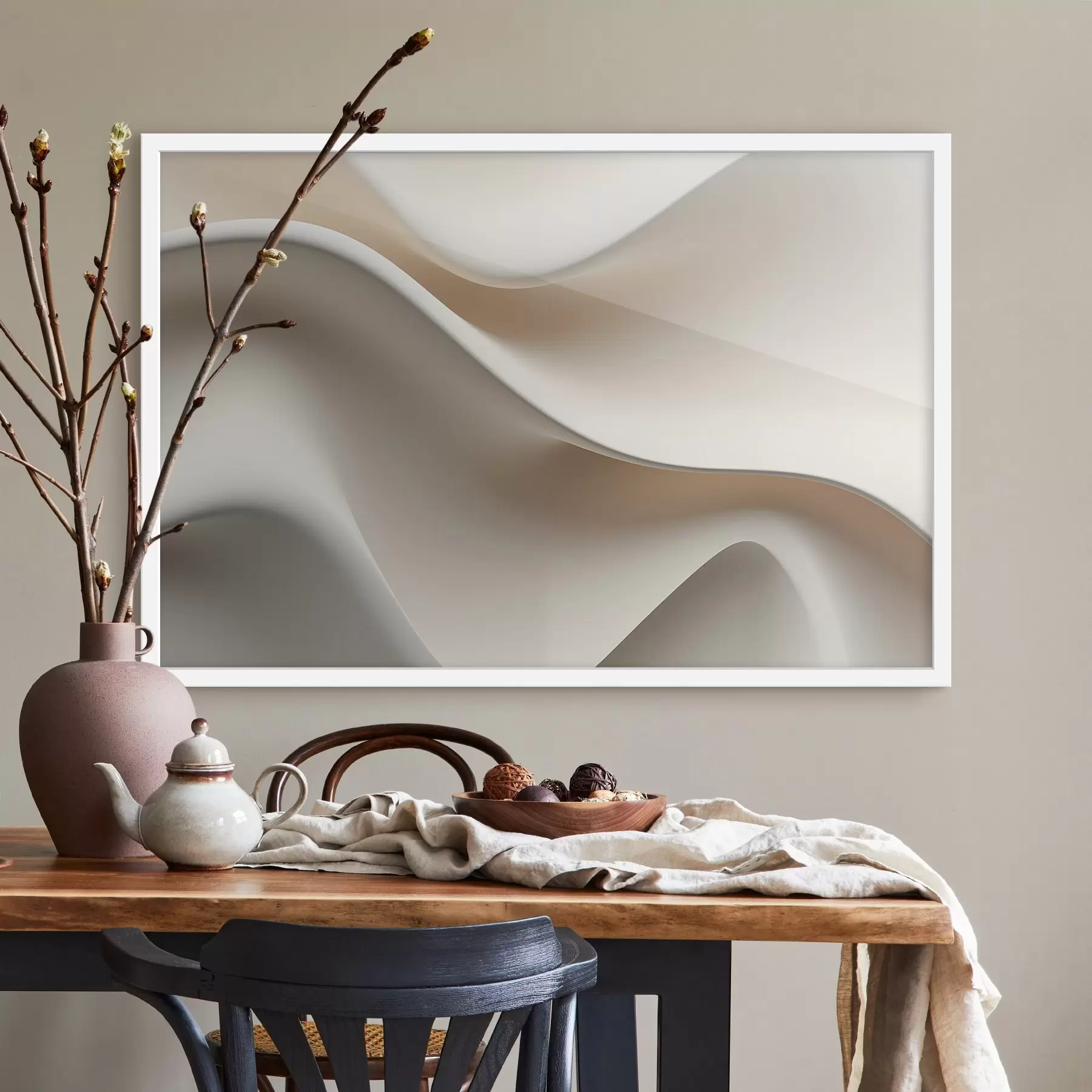 Fototapeta Fale wolumetryczne, imitacja 3D f47886