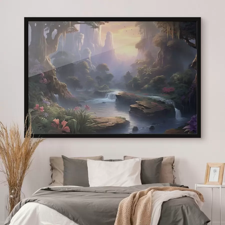 Fototapeta Wodospady w bajkowym lesie f47893