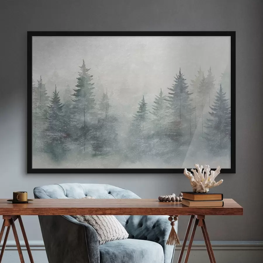 Fototapeta Las iglasty, styl grunge f47894