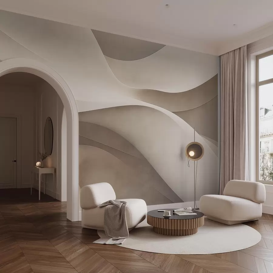 Fototapeta Abstrakcyjna ściana, fale w09694