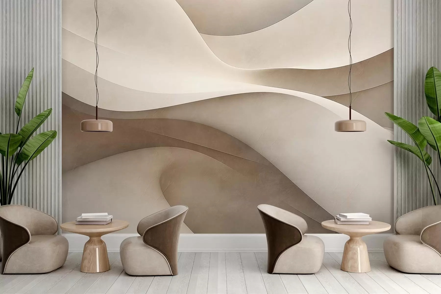 Fototapeta Abstrakcyjna ściana, fale w09694