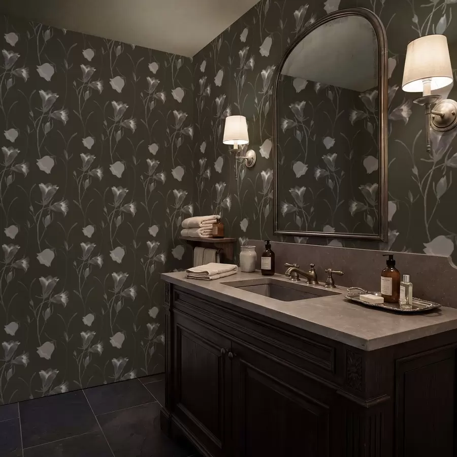 Fototapeta Szare dzwonki na ciemnym tle a01119v1