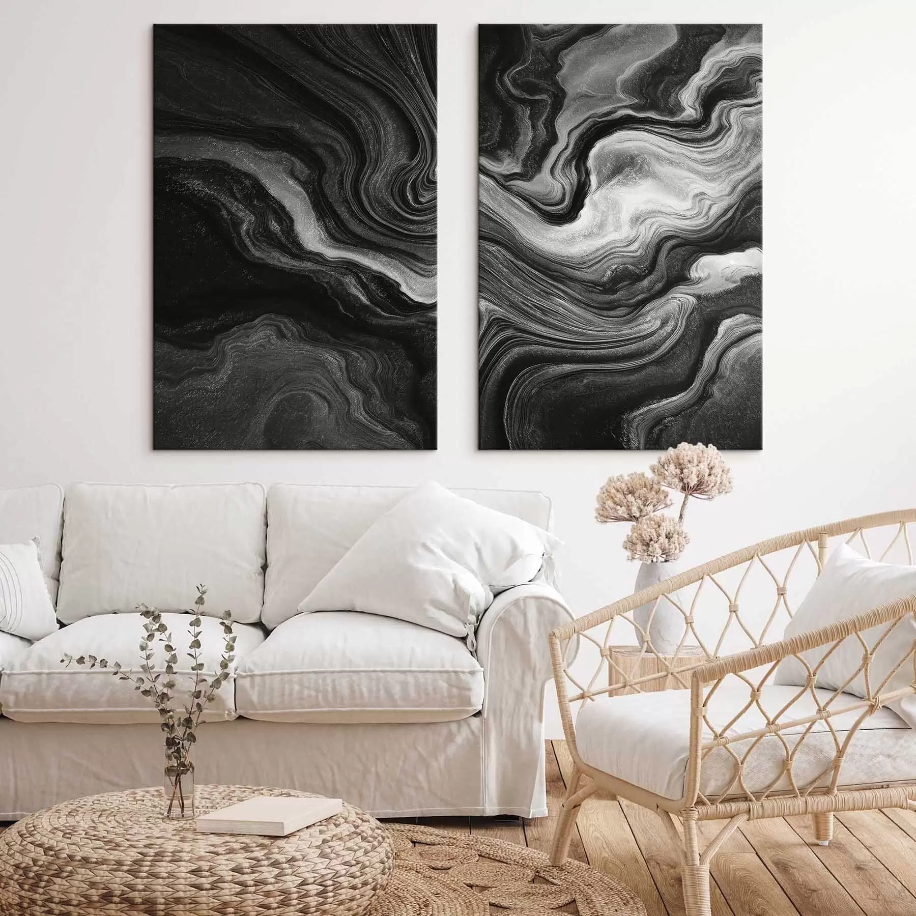 Obraz Abstrakcyjne smugi, płynne m30045