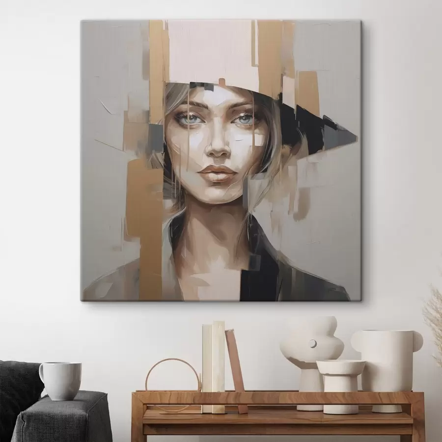 Obraz Abstrakcyjny portret dziewczyny s48050