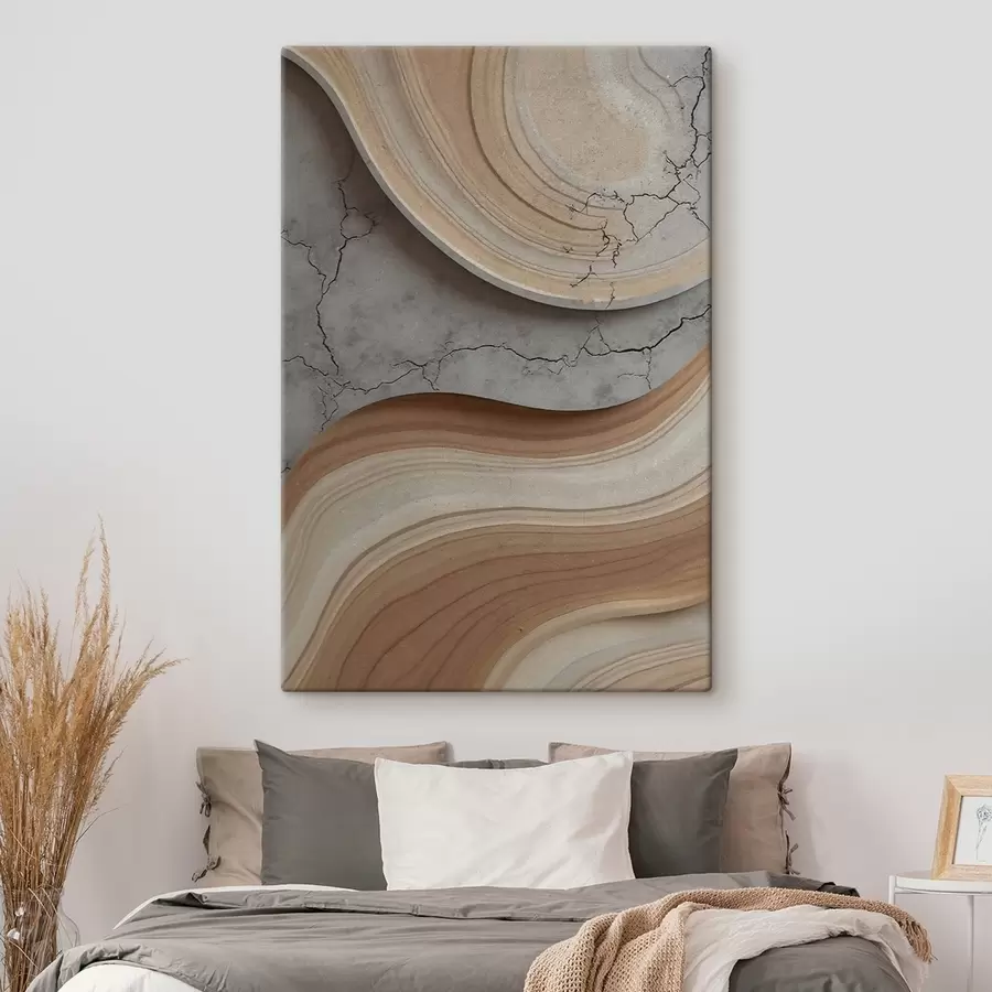 Obraz Drewno i jasny marmur, imitacja s48103