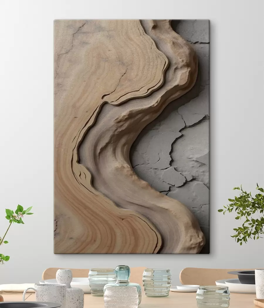 Obraz Drewno i beton, imitacja s48105