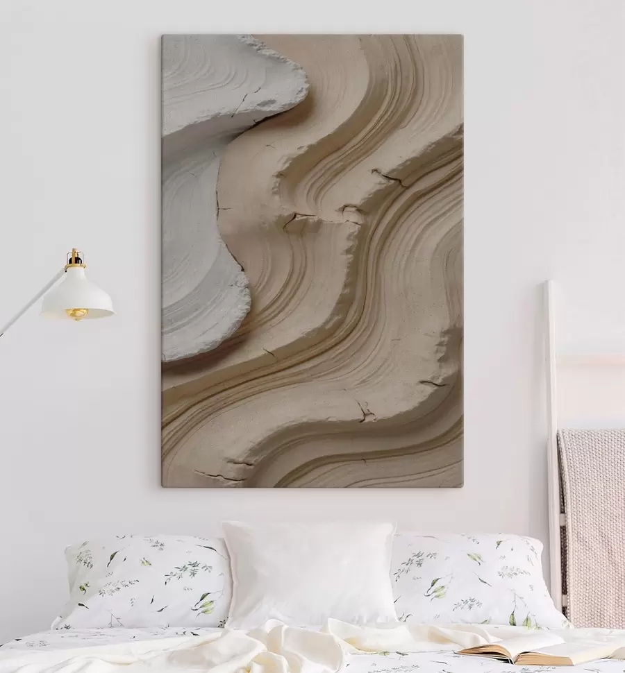 Obraz Imitacja jasnej i beżowej listwy s48108