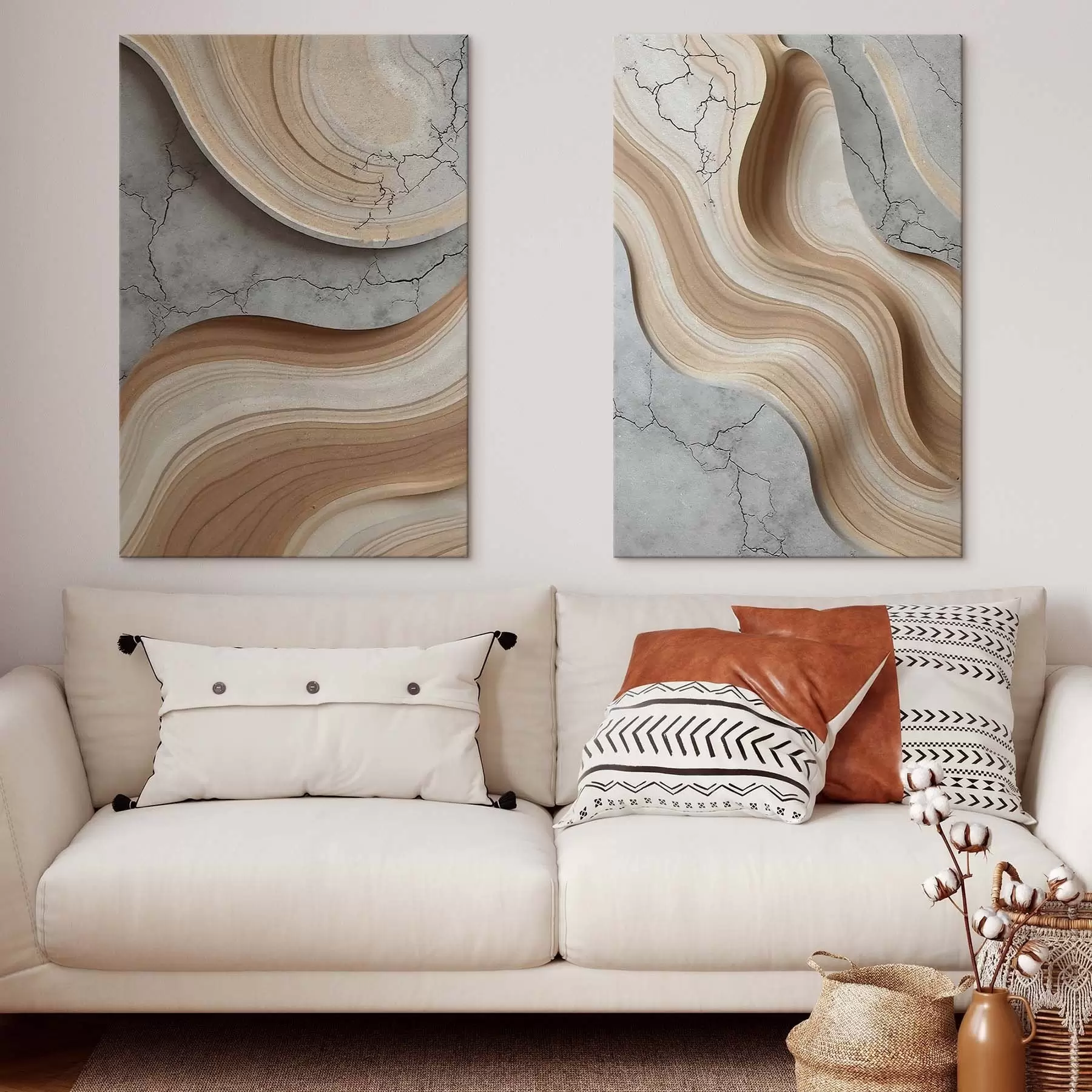 Obraz Drewno i beton, imitacja m30078