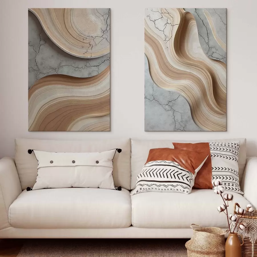 Obraz Drewno i beton, imitacja m30078