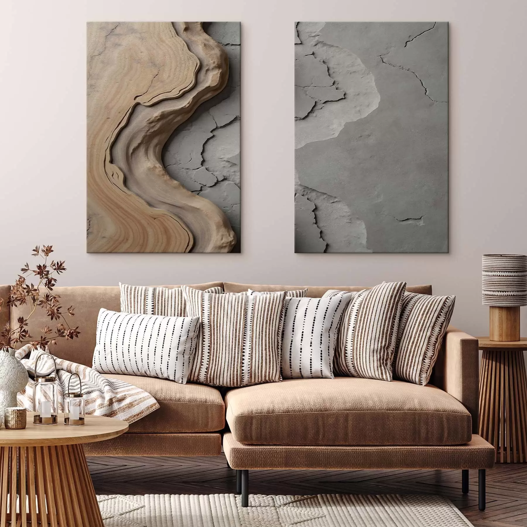 Obraz Drewno i beton, imitacja m30079