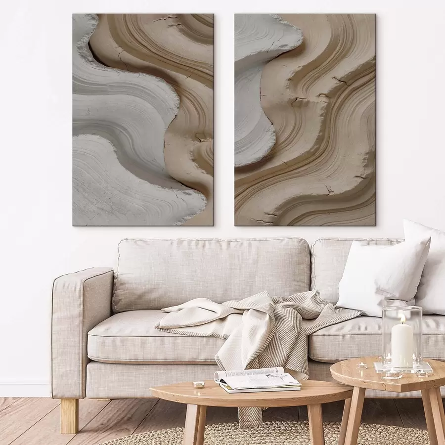 Obraz Jasna i beżowa listwa, imitacja 3D m30080