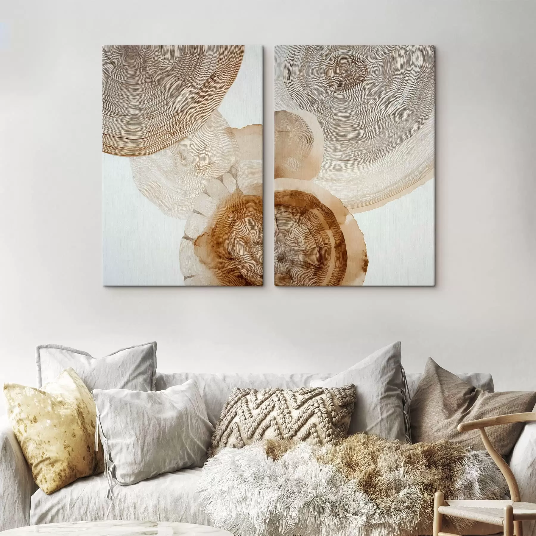 Obraz abstrakcyjne roczne słoje drzew m30089