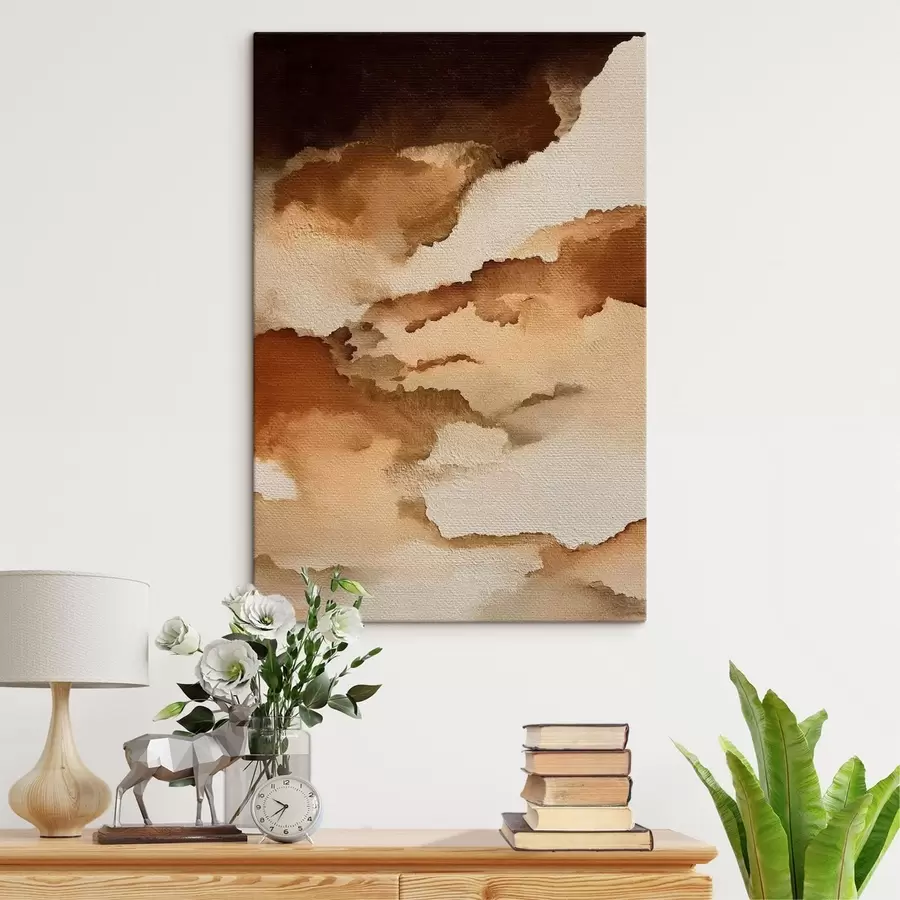 Obraz abstrakcyjna kompozycja akwarelowa z warstwami s48070