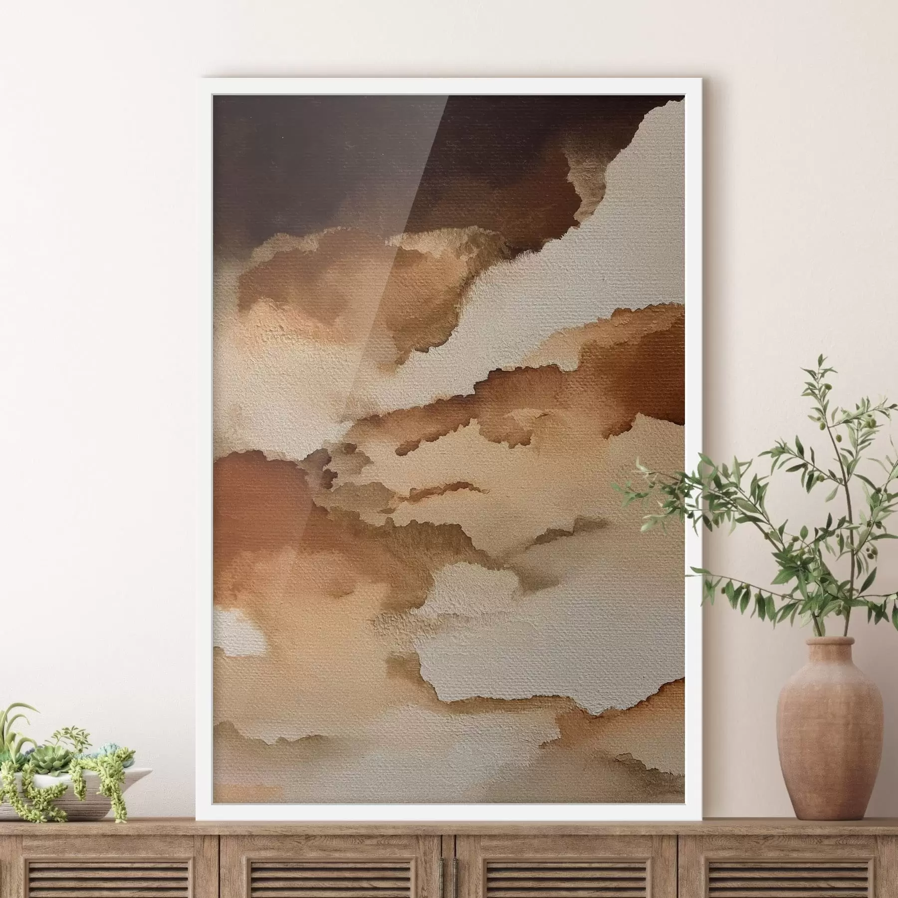 Fototapeta abstrakcyjna kompozycja akwarelowa z warstwami f48070